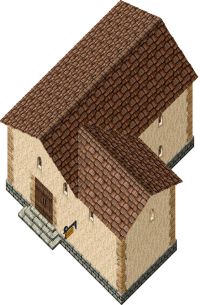 Casa de Madera y Yeso de dos pisos